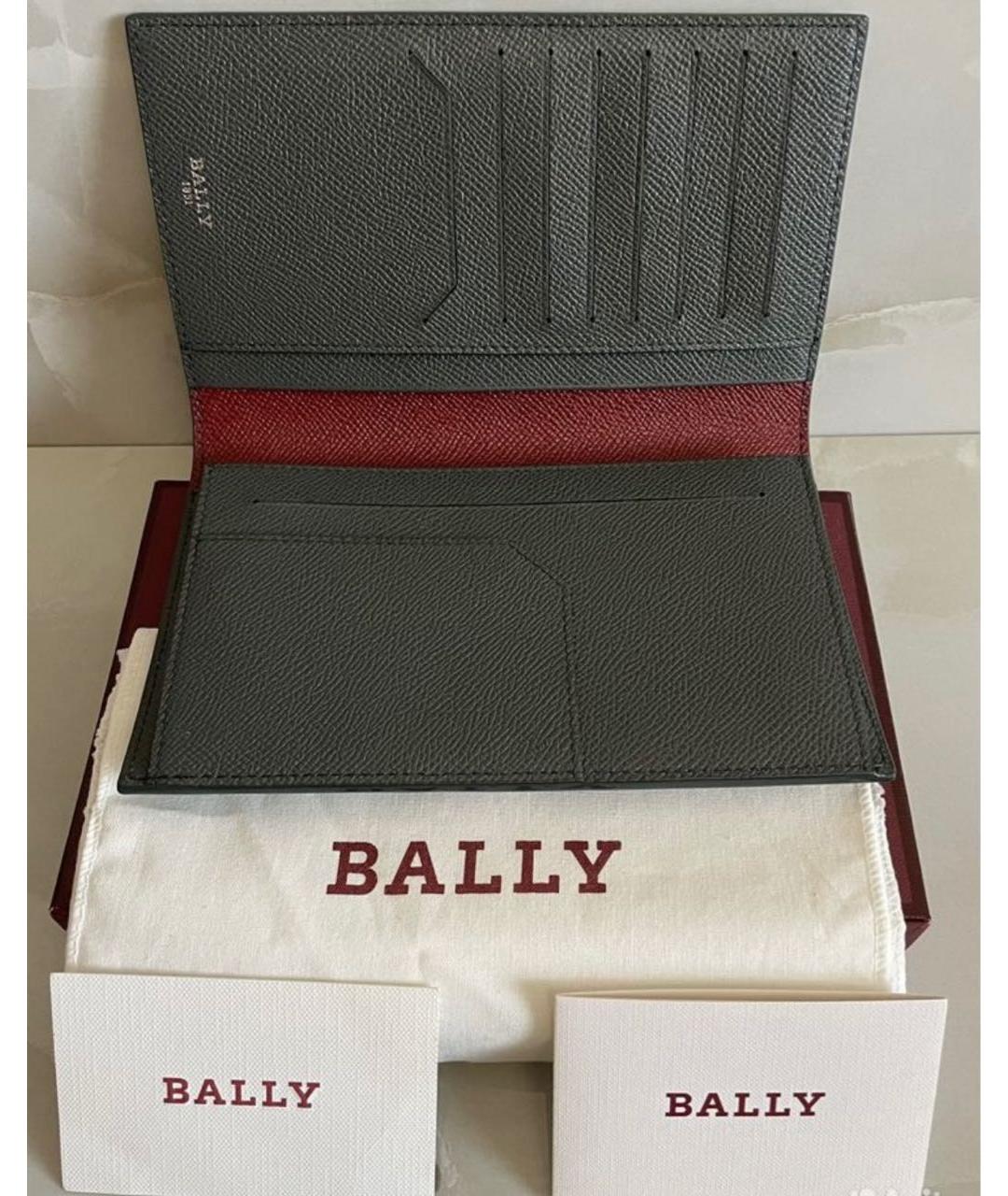 BALLY Антрацитовый кожаный кошелек, фото 3