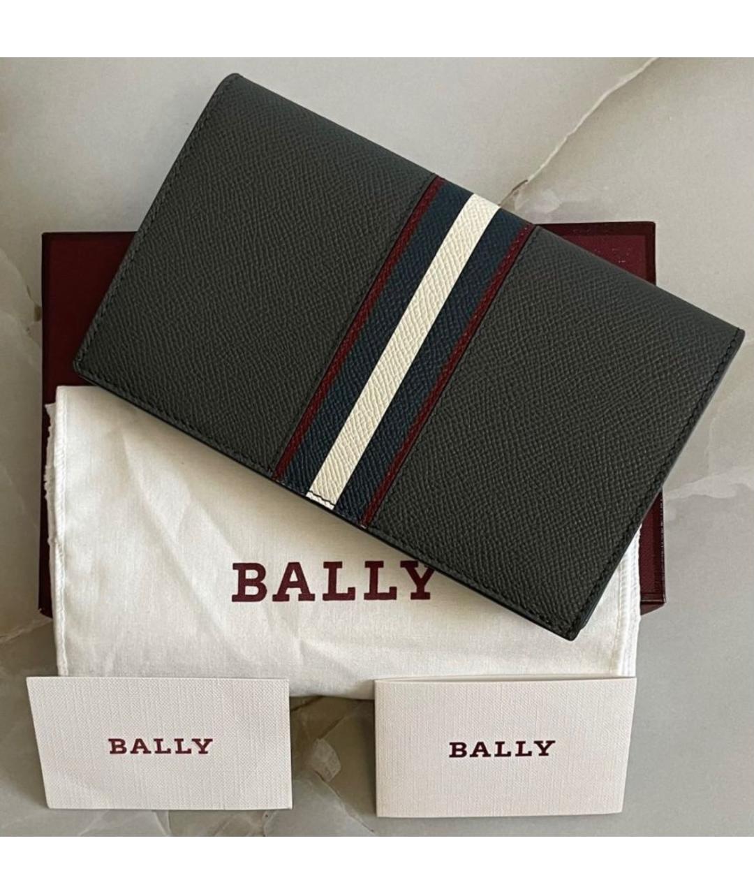 BALLY Антрацитовый кожаный кошелек, фото 2