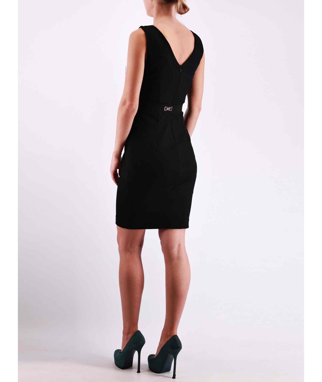 VDP Черное вискозное коктейльное платье, фото 3