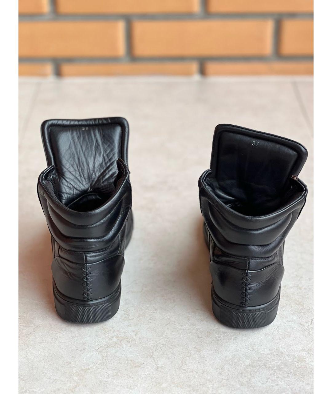 PHILIPP PLEIN Черные кожаные кеды, фото 4