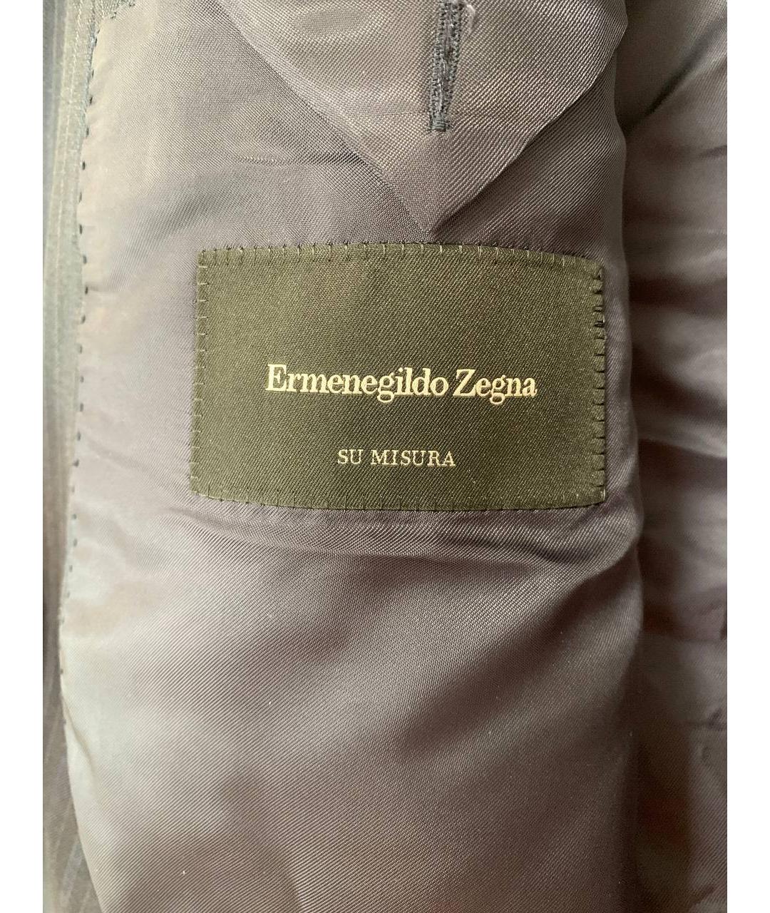 ERMENEGILDO ZEGNA Темно-синий шерстяной пиджак, фото 6