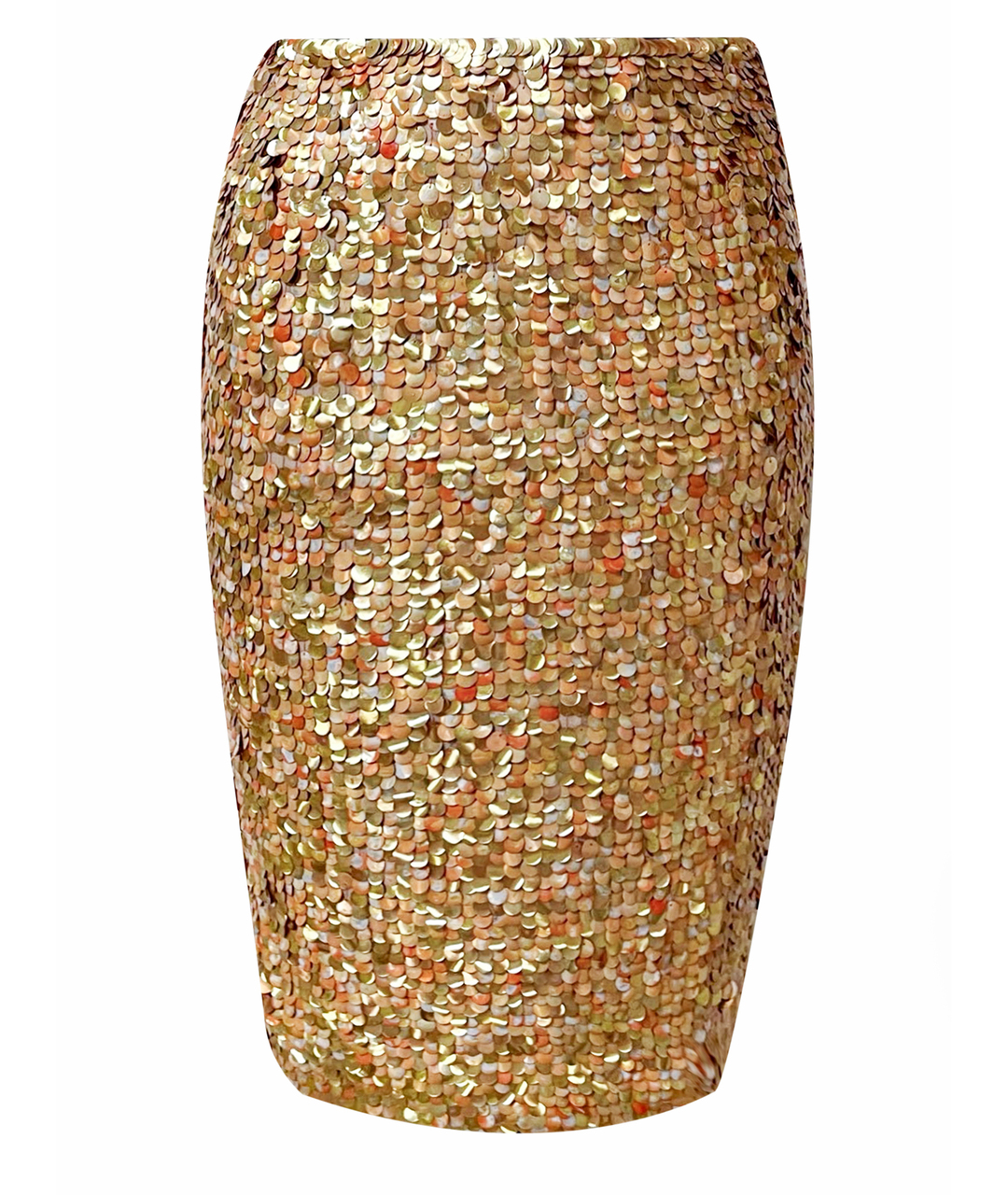 CHANEL PRE-OWNED Золотая шелковая юбка мини, фото 1