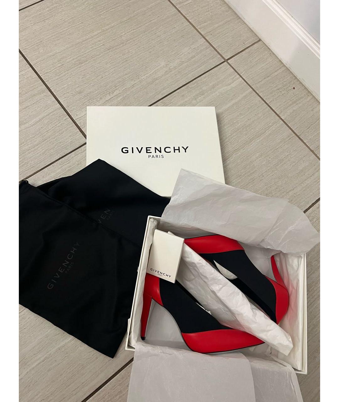 GIVENCHY Красные кожаные туфли, фото 6