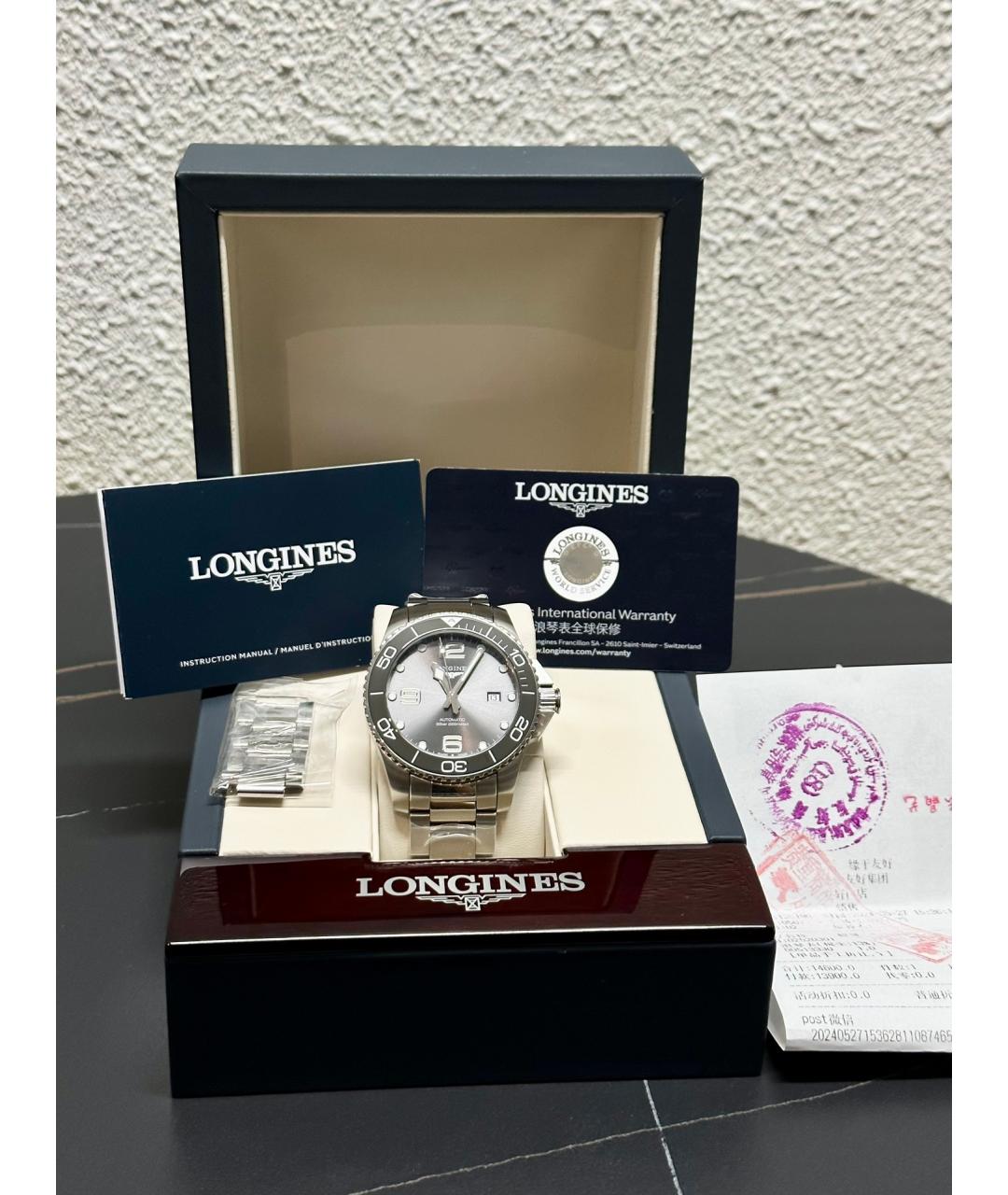 LONGINES Серые часы, фото 2