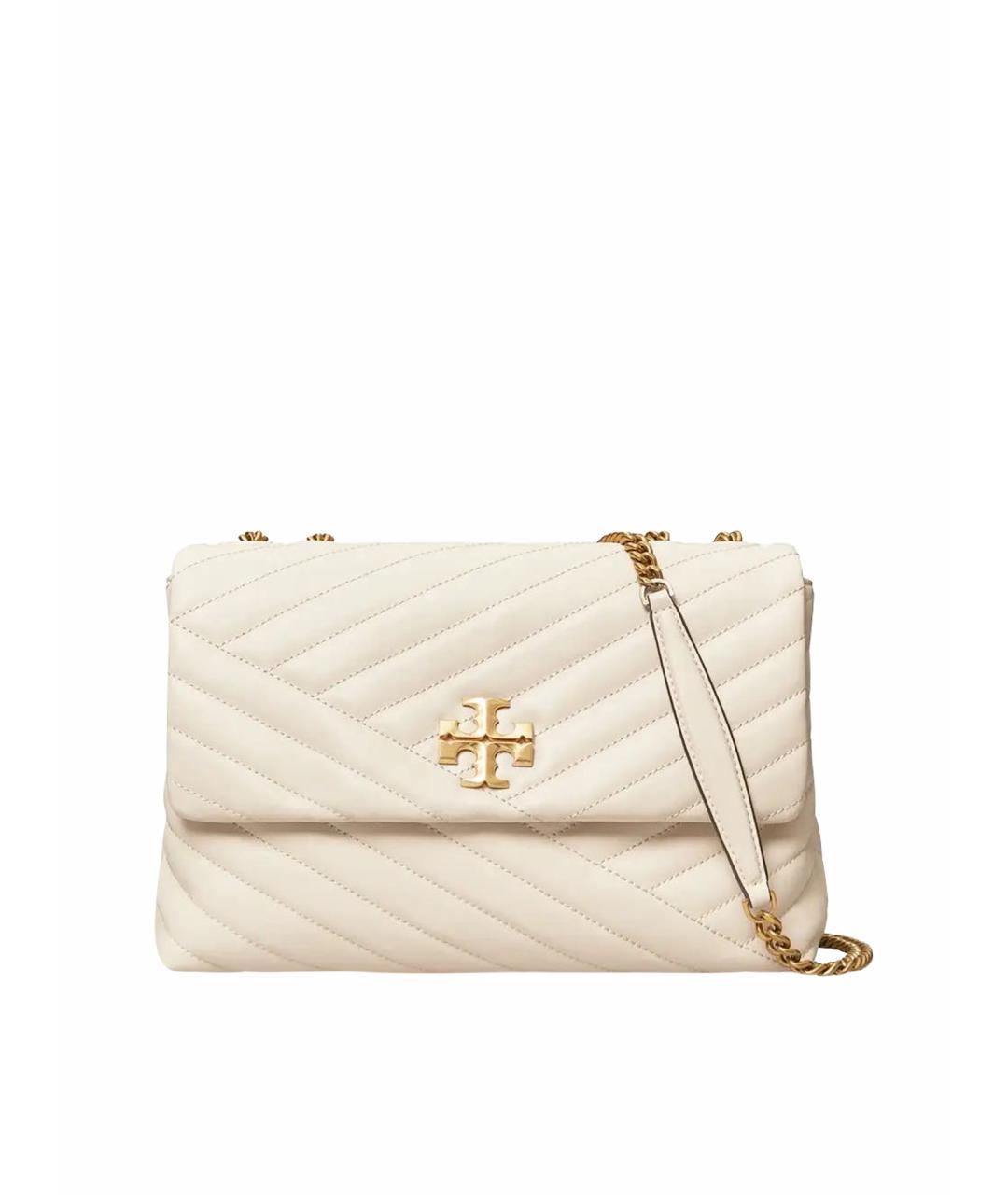 TORY BURCH Бежевая кожаная сумка через плечо, фото 1