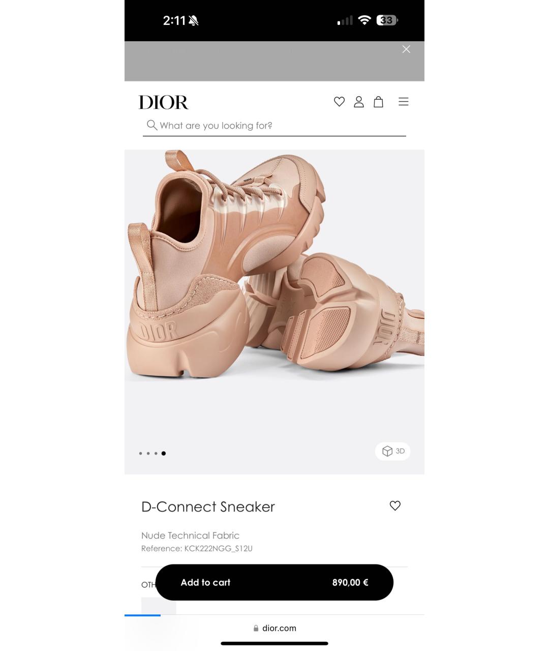 CHRISTIAN DIOR Бежевые кроссовки, фото 8