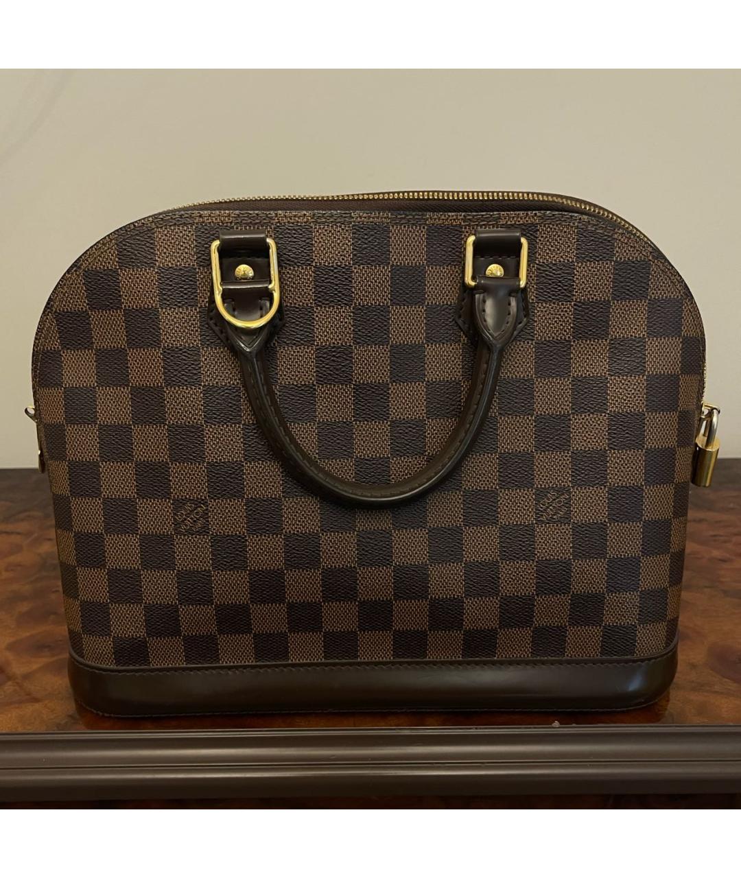 LOUIS VUITTON Коричневая сумка с короткими ручками, фото 3