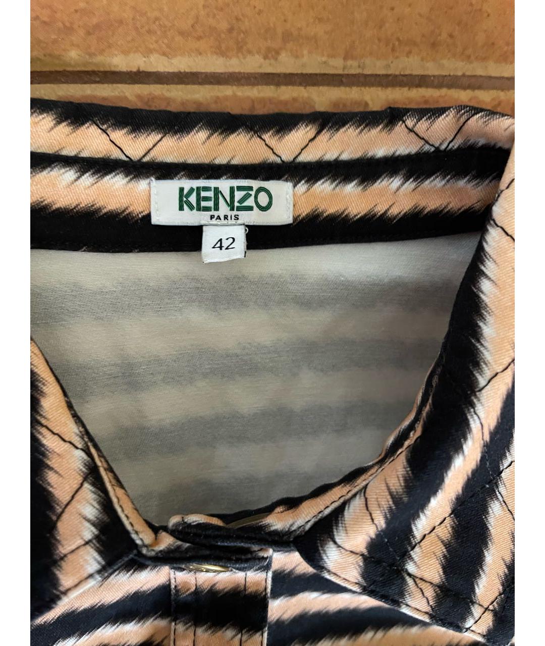 KENZO Мульти хлопко-эластановое повседневное платье, фото 4