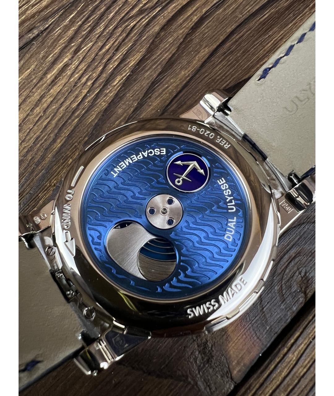 Ulysse Nardin Синие часы из белого золота, фото 6