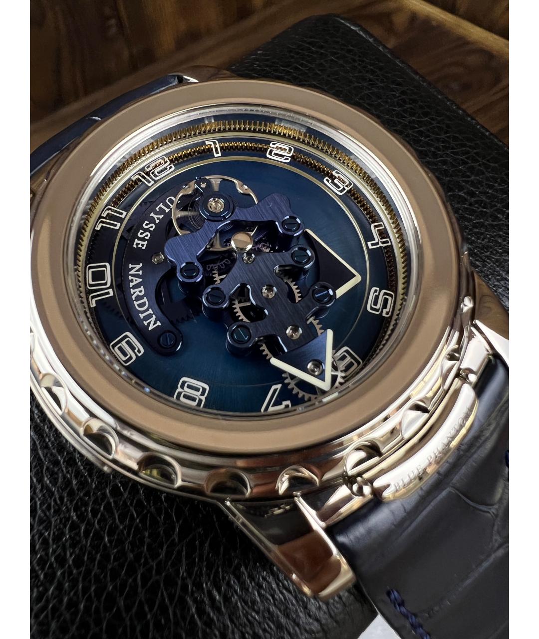 Ulysse Nardin Синие часы из белого золота, фото 3