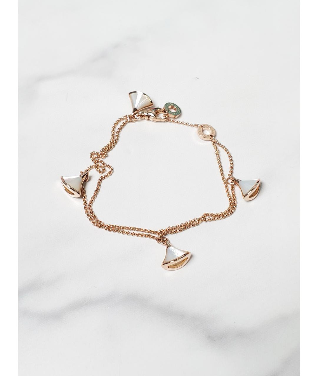 BVLGARI Белый браслет из розового золота, фото 2