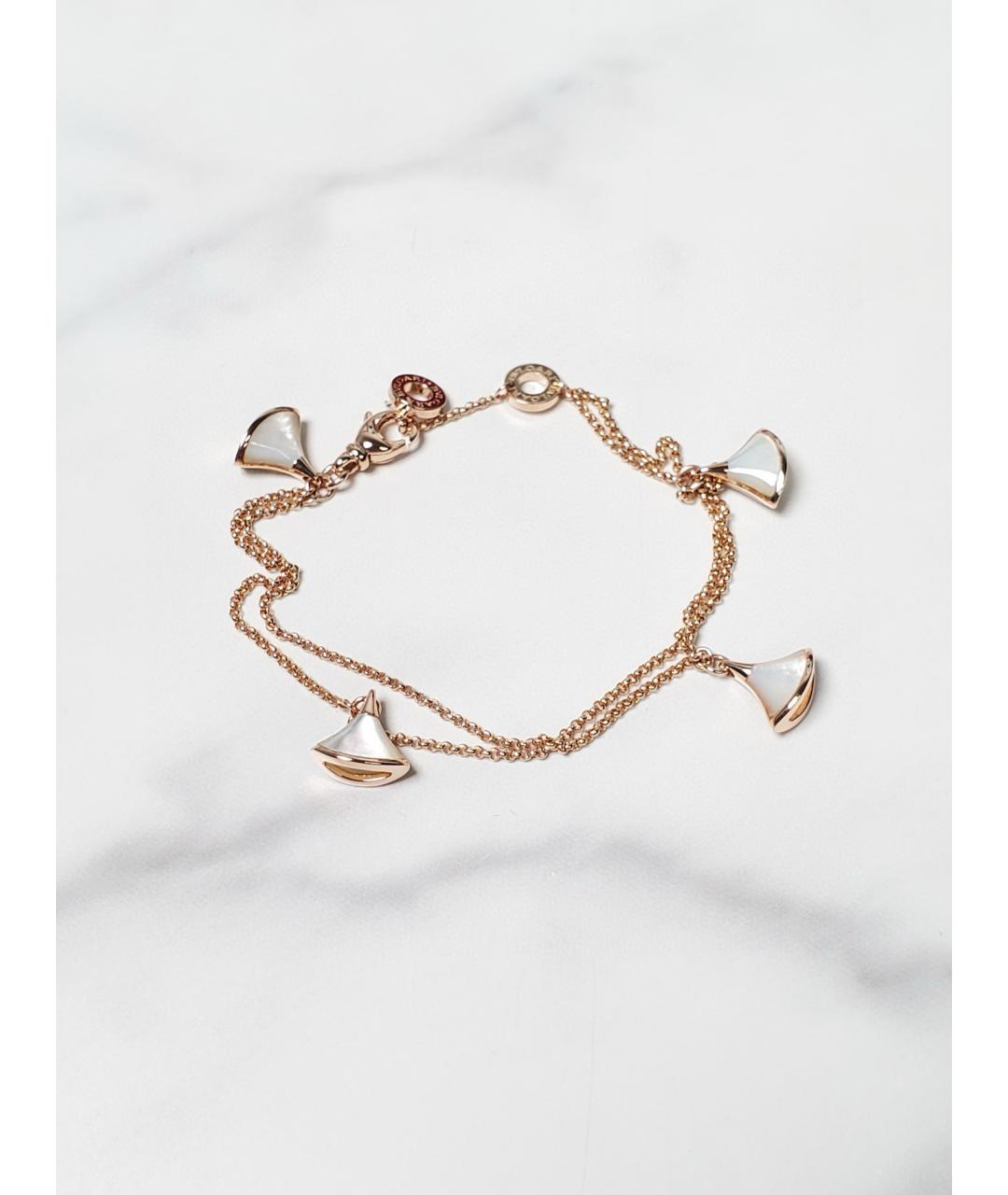 BVLGARI Белый браслет из розового золота, фото 3