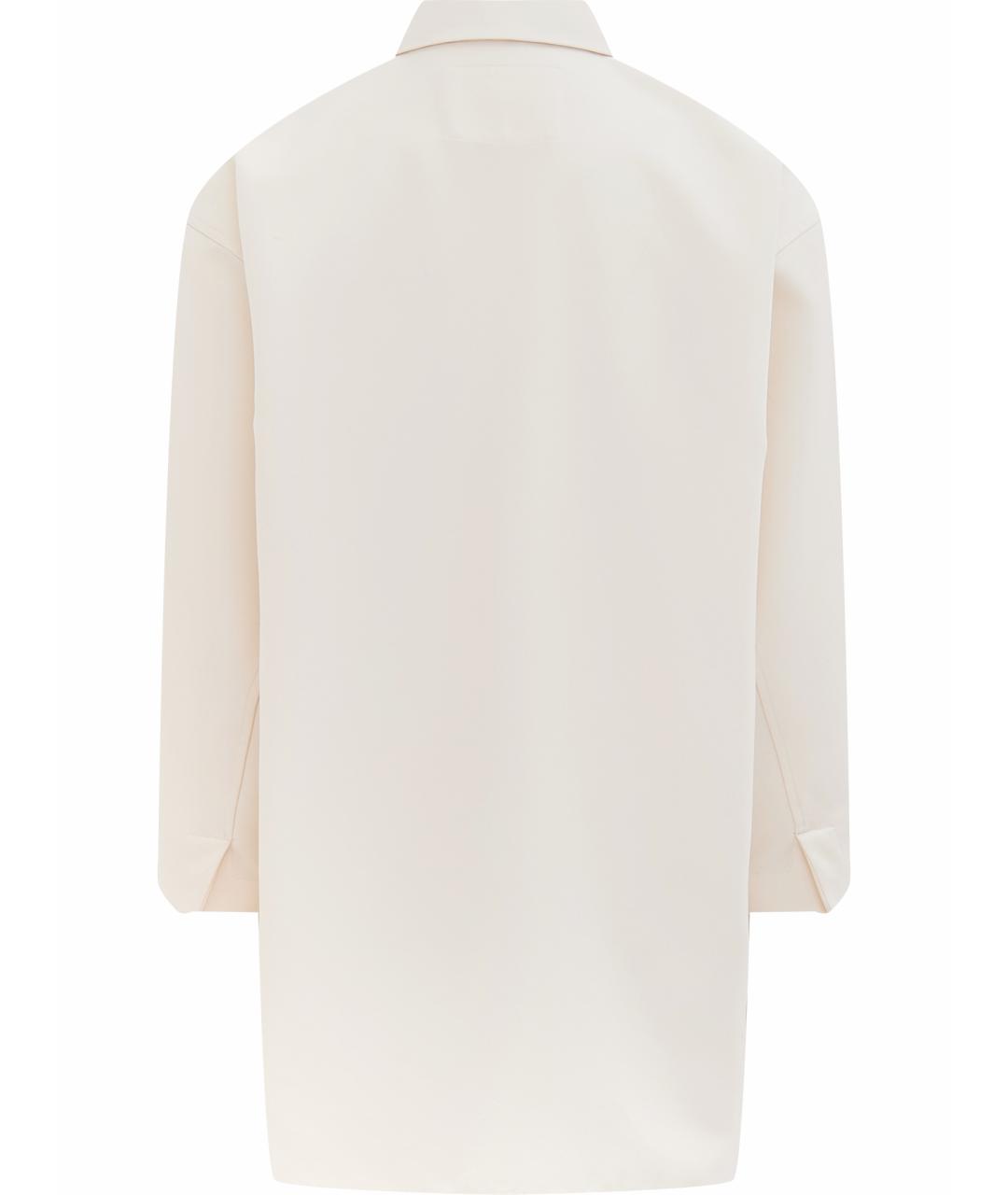 JIL SANDER Бежевый полиэстеровый жакет/пиджак, фото 2