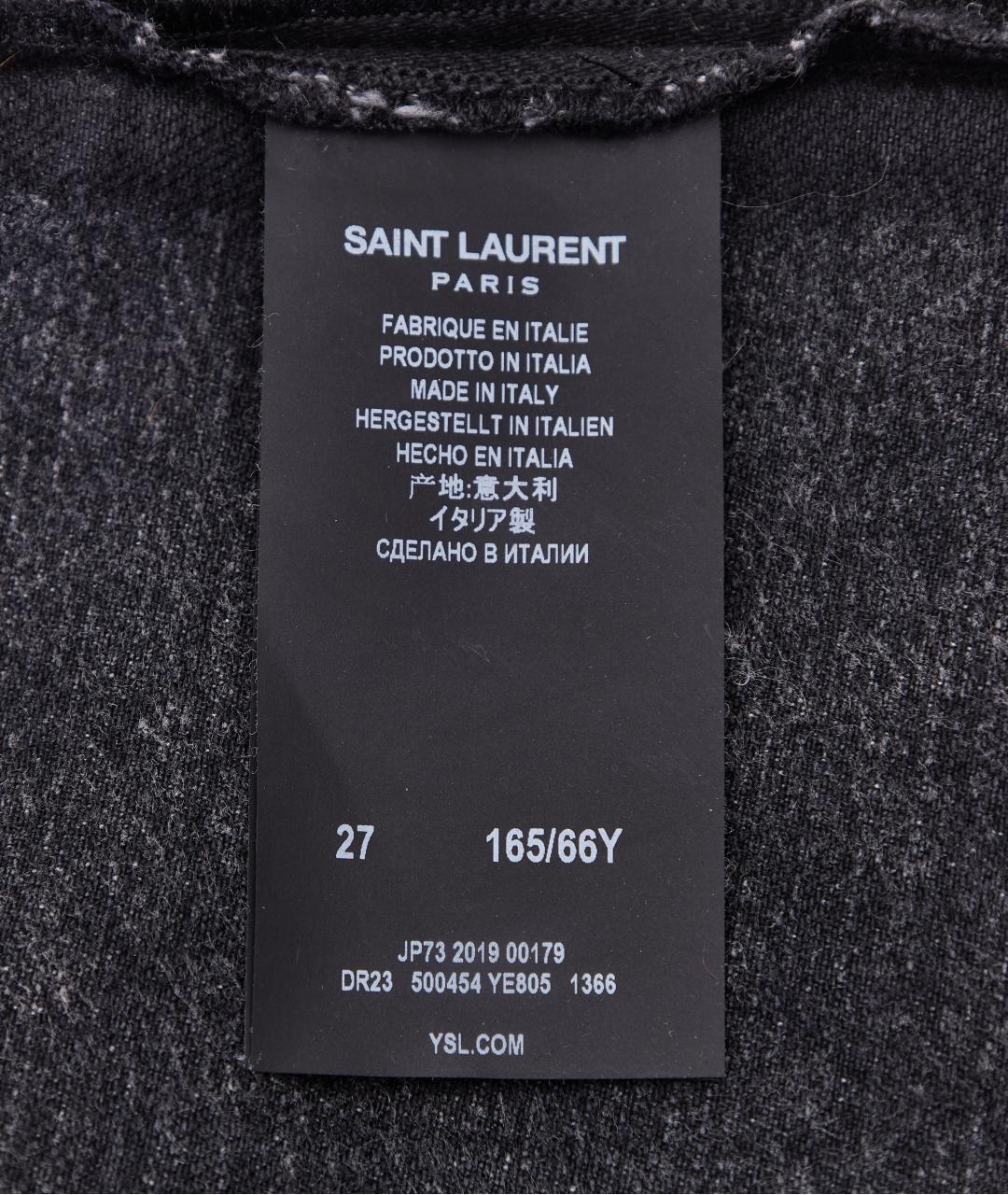 SAINT LAURENT Серые джинсы слим, фото 8