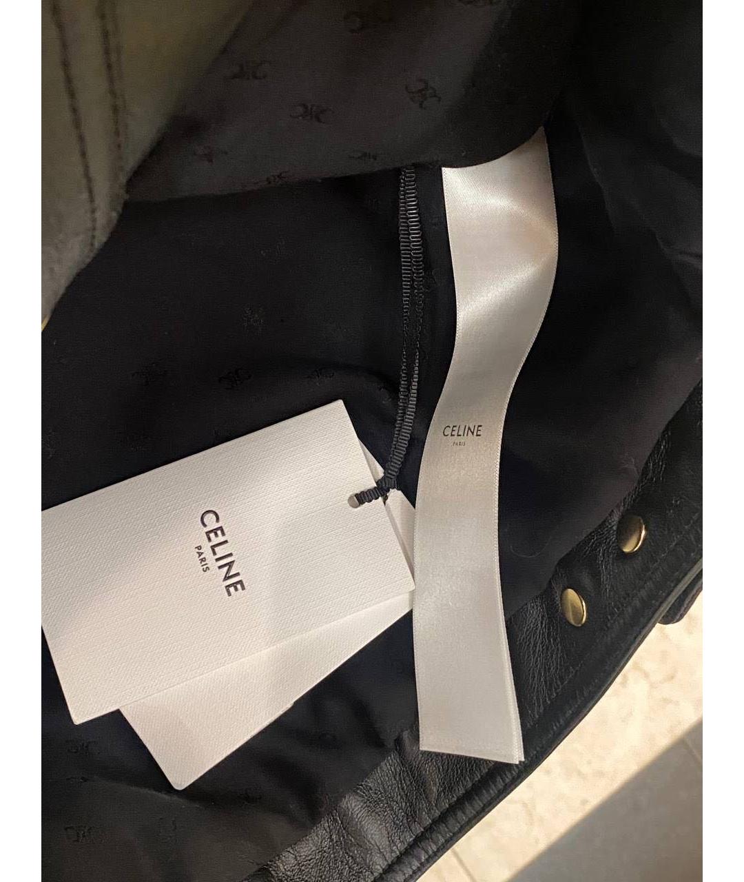 CELINE Черная кожаная куртка, фото 6