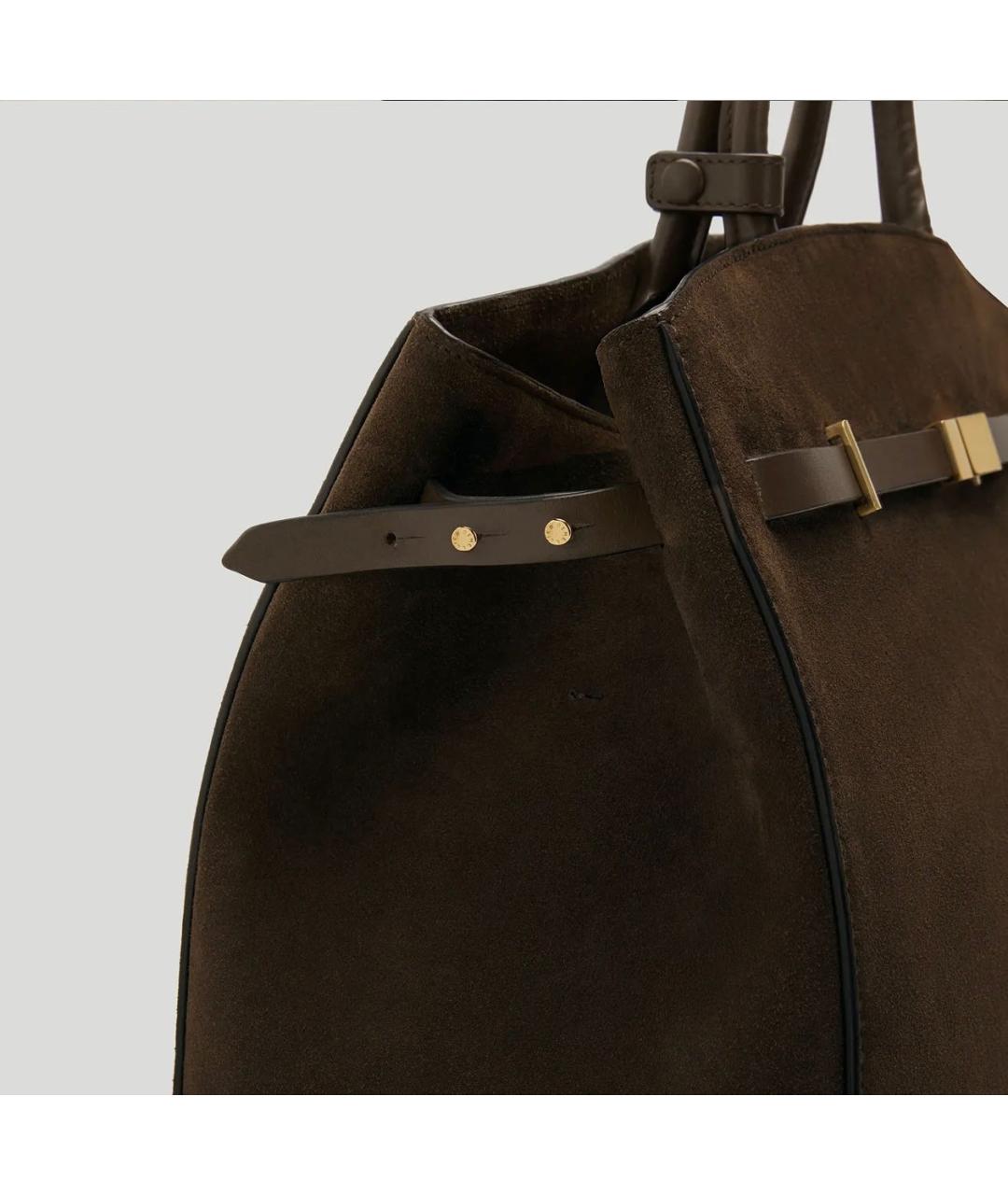 DEMELLIER Коричневая замшевая сумка с короткими ручками, фото 2