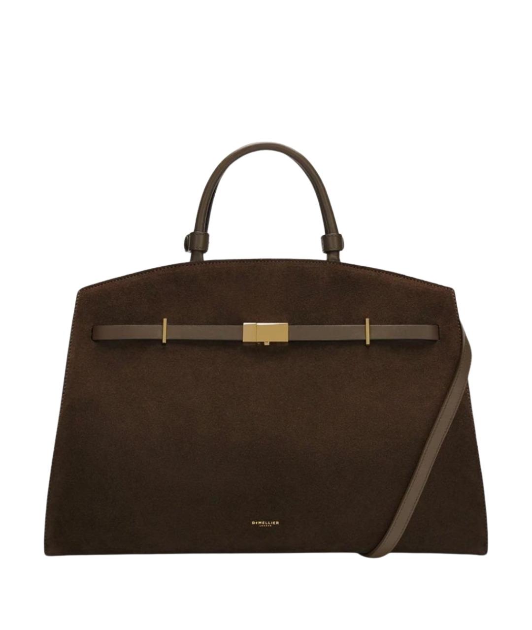 DEMELLIER Коричневая замшевая сумка с короткими ручками, фото 1