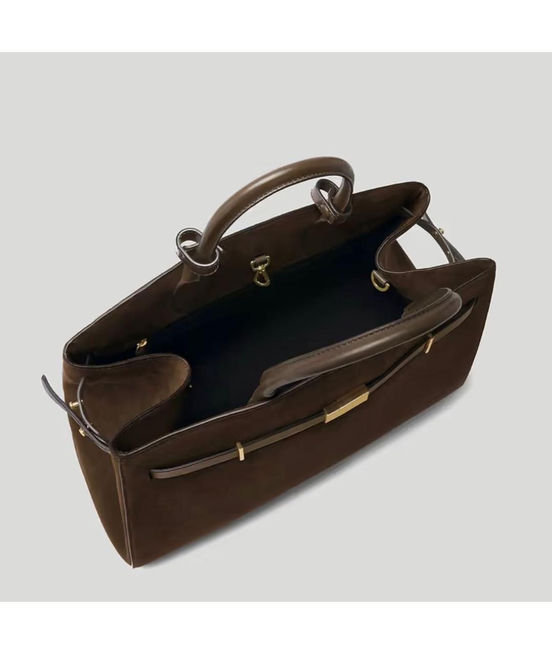 DEMELLIER Коричневая замшевая сумка с короткими ручками, фото 4