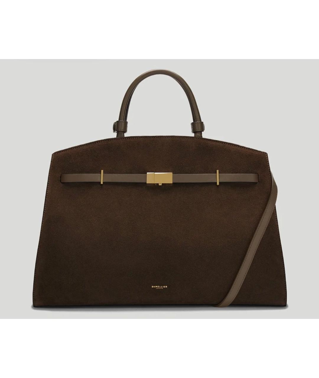 DEMELLIER Коричневая замшевая сумка с короткими ручками, фото 5