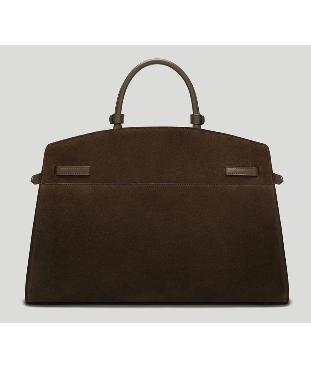 DEMELLIER Коричневая замшевая сумка с короткими ручками, фото 3