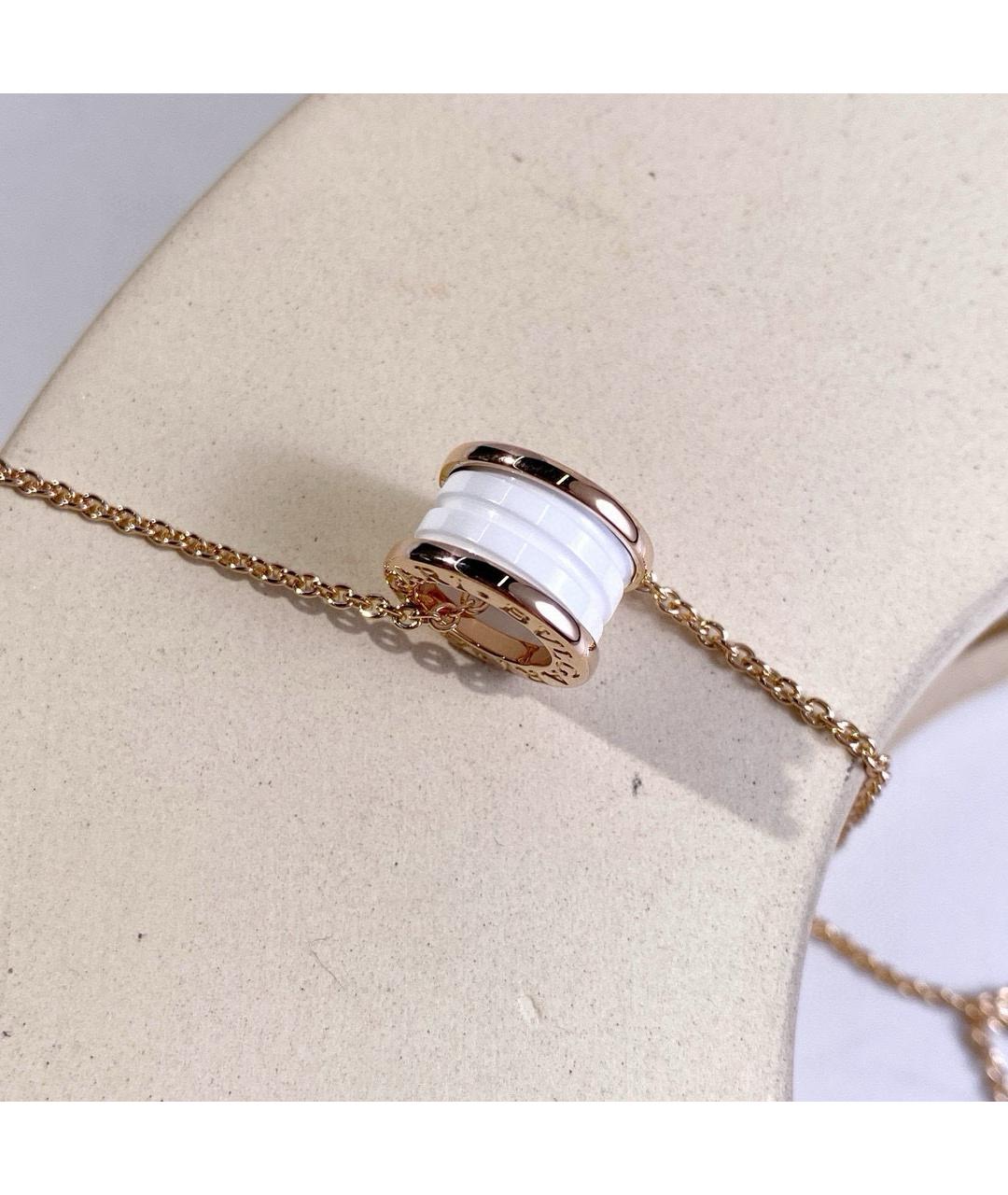 BVLGARI Белое колье из розового золота, фото 5