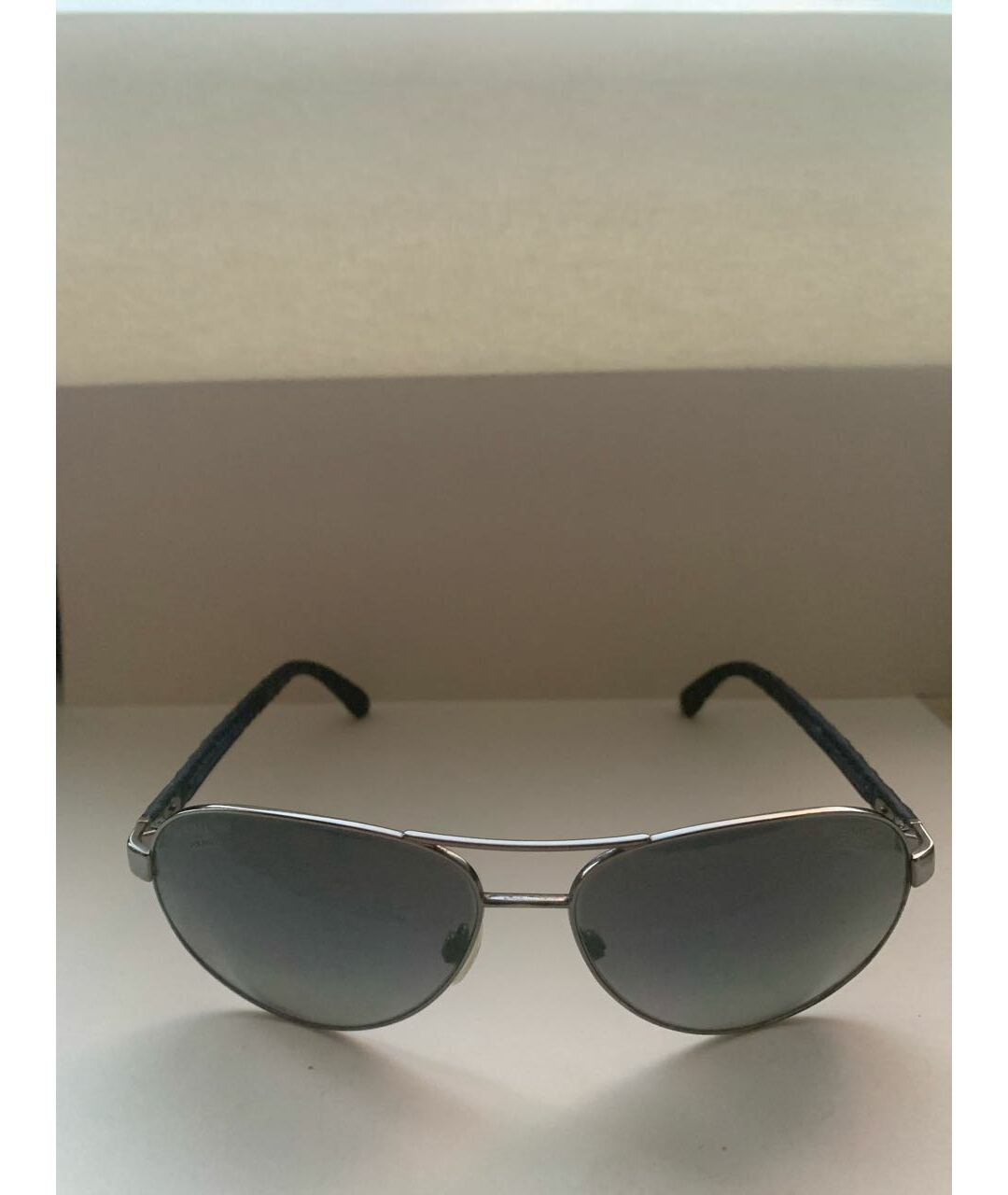 CHANEL PRE-OWNED Синие пластиковые солнцезащитные очки, фото 3