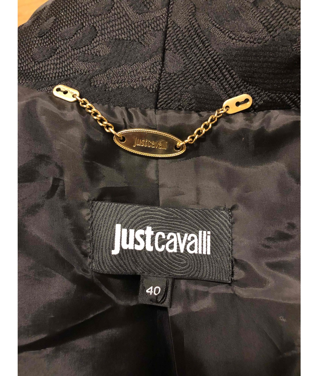 JUST CAVALLI Черная полиэстеровая куртка, фото 3
