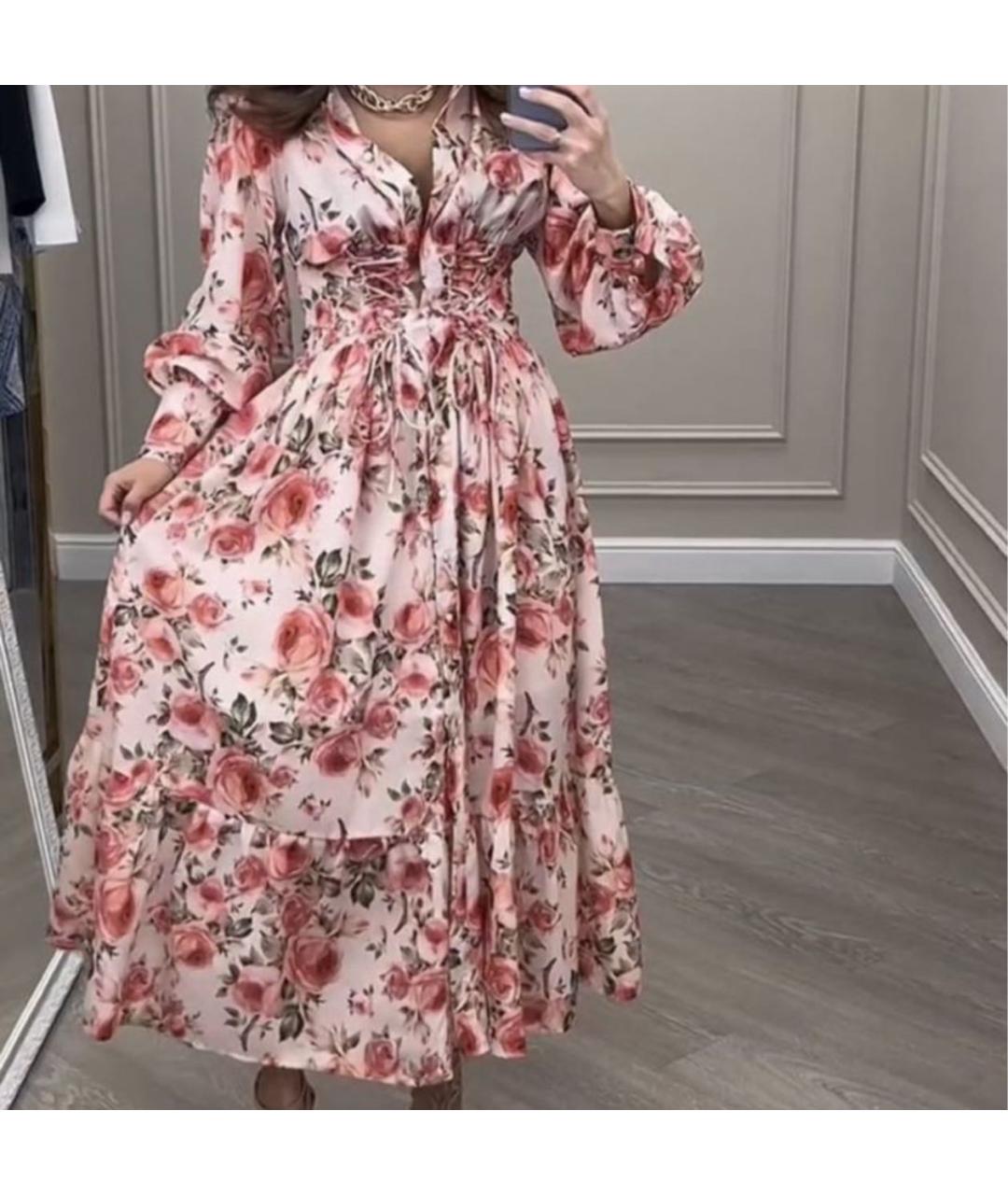 ZIMMERMANN Розовое льняное вечернее платье, фото 4