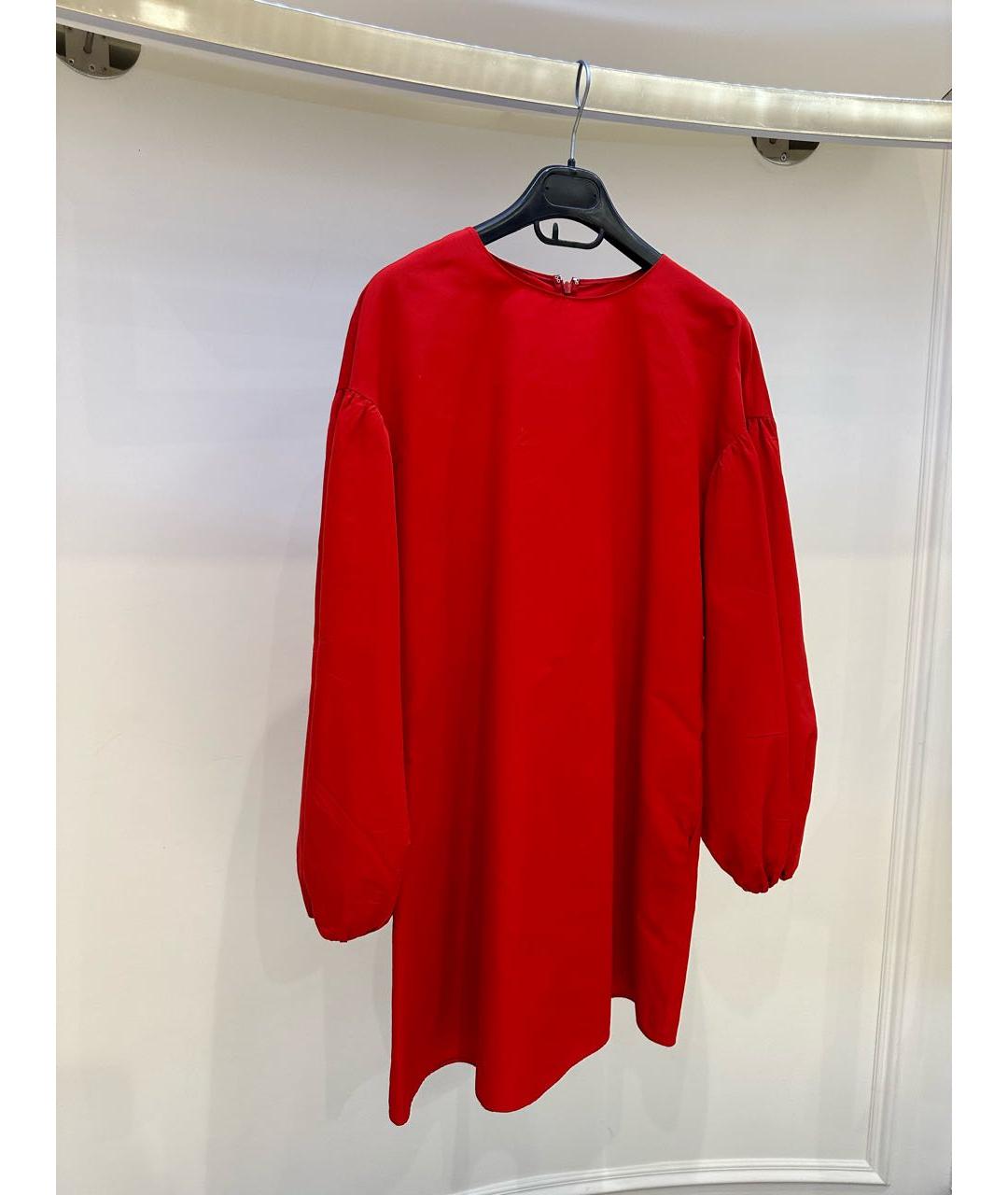 VALENTINO Красное хлопковое коктейльное платье, фото 2