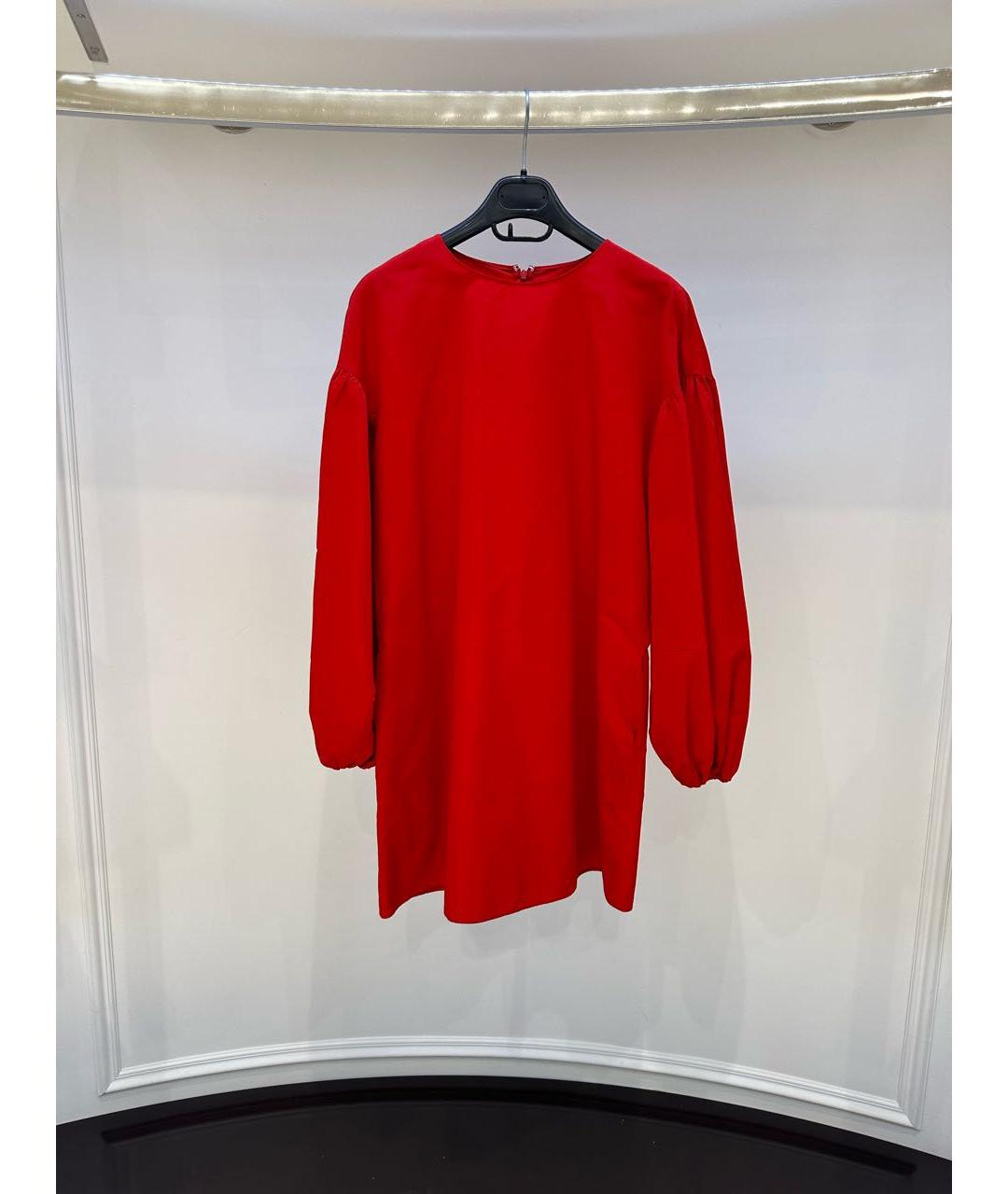 VALENTINO Красное хлопковое коктейльное платье, фото 7