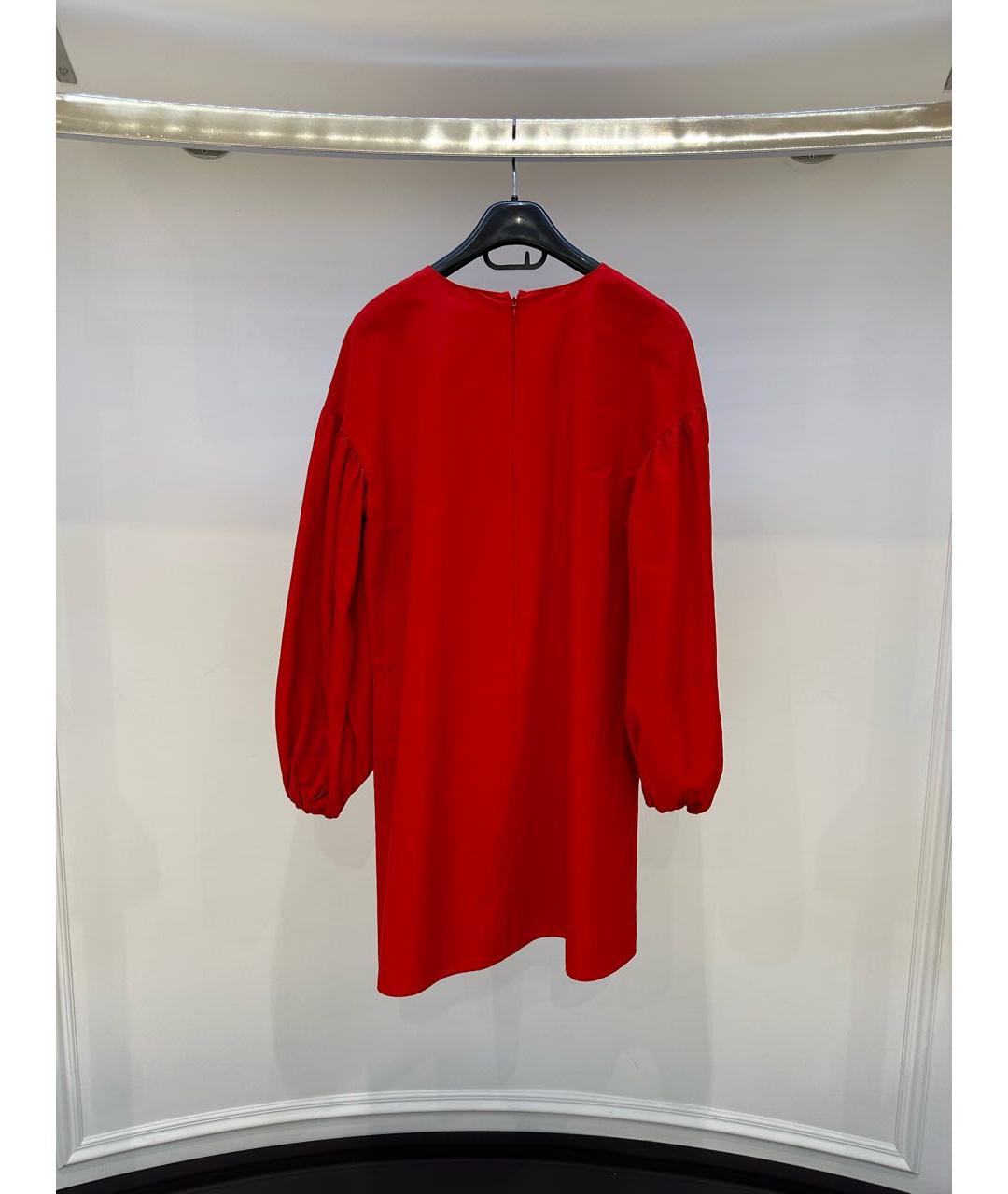 VALENTINO Красное хлопковое коктейльное платье, фото 3