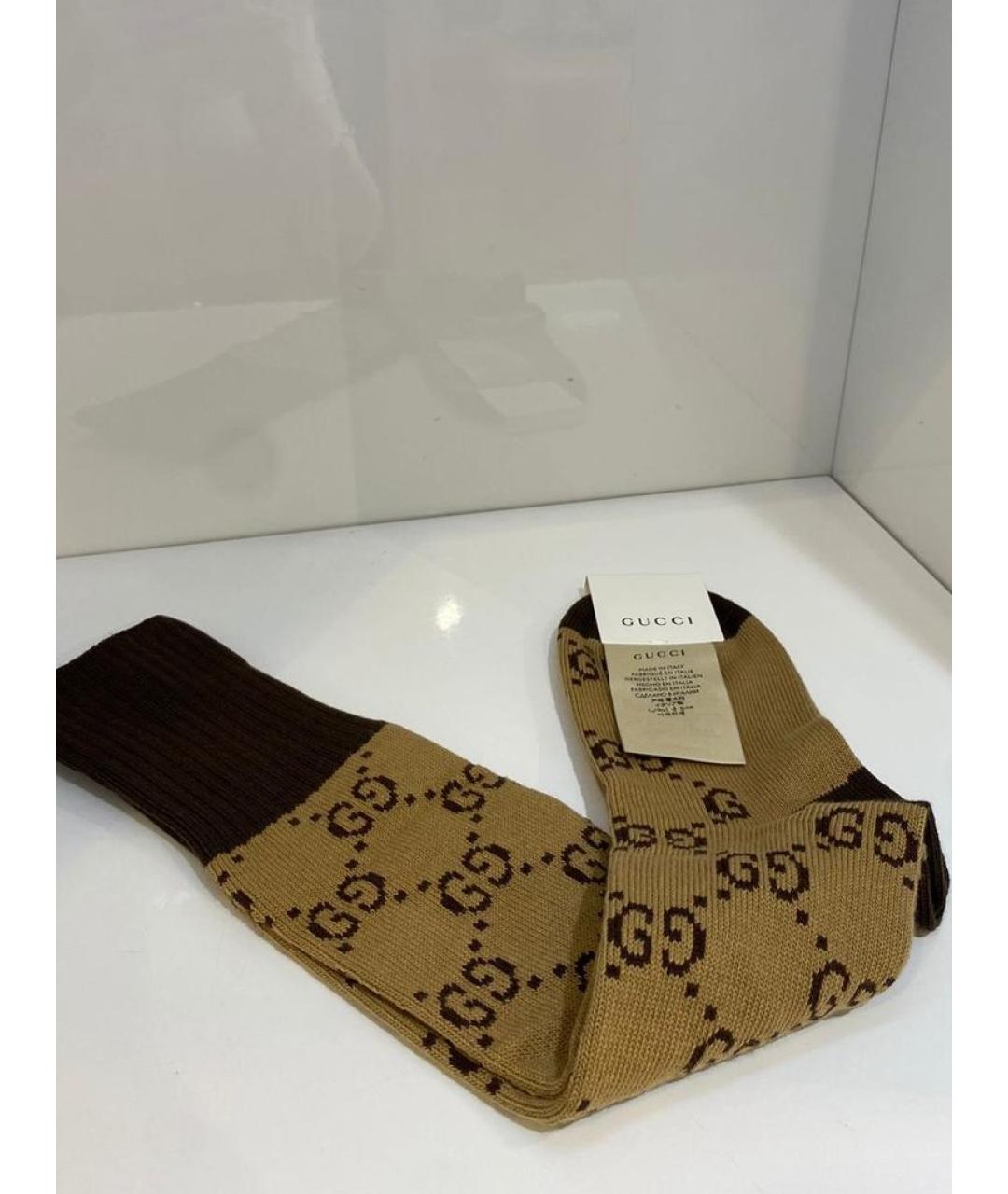 GUCCI Коричневые носки, чулки и колготы, фото 3