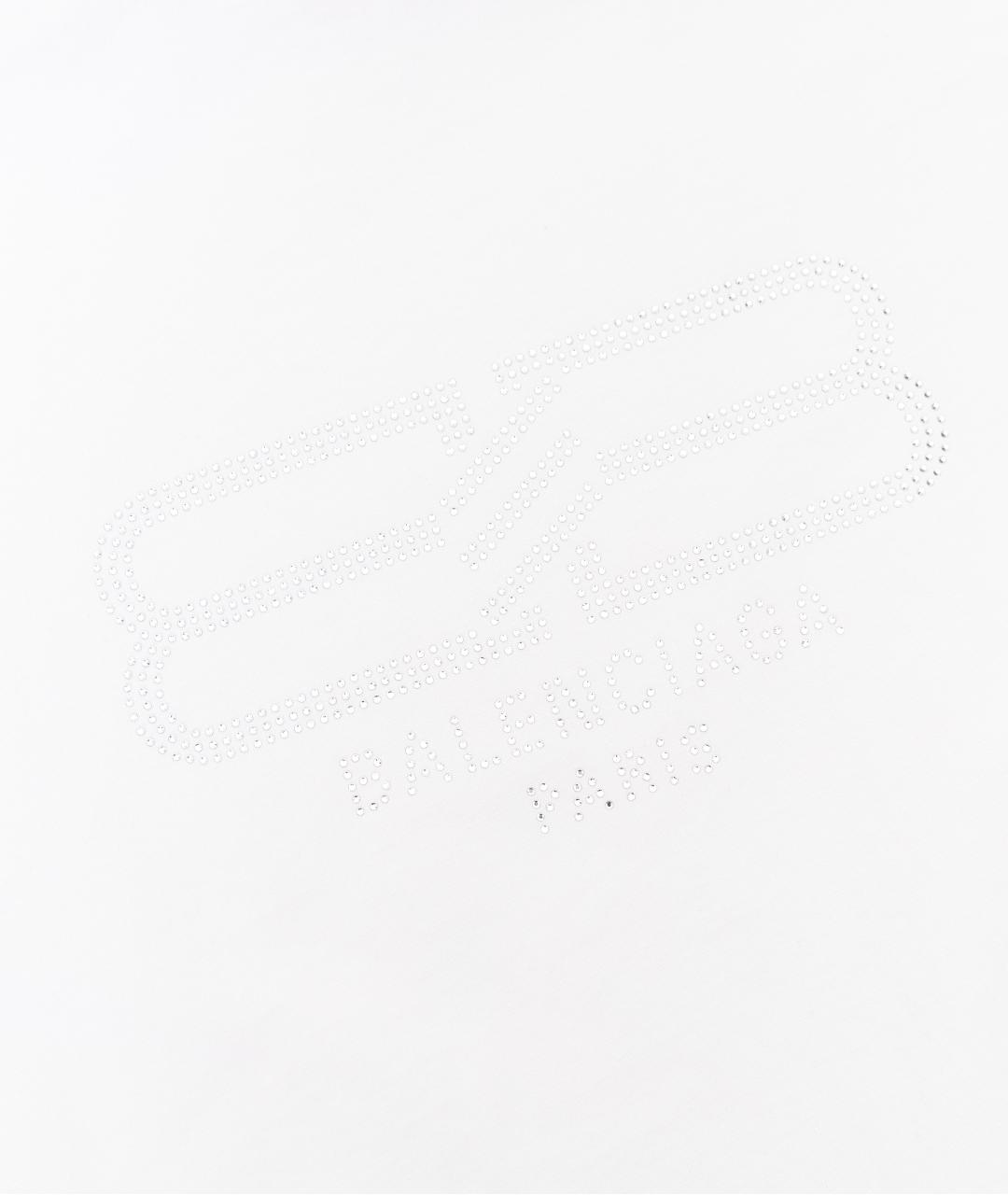 BALENCIAGA Белая хлопковая футболка, фото 5