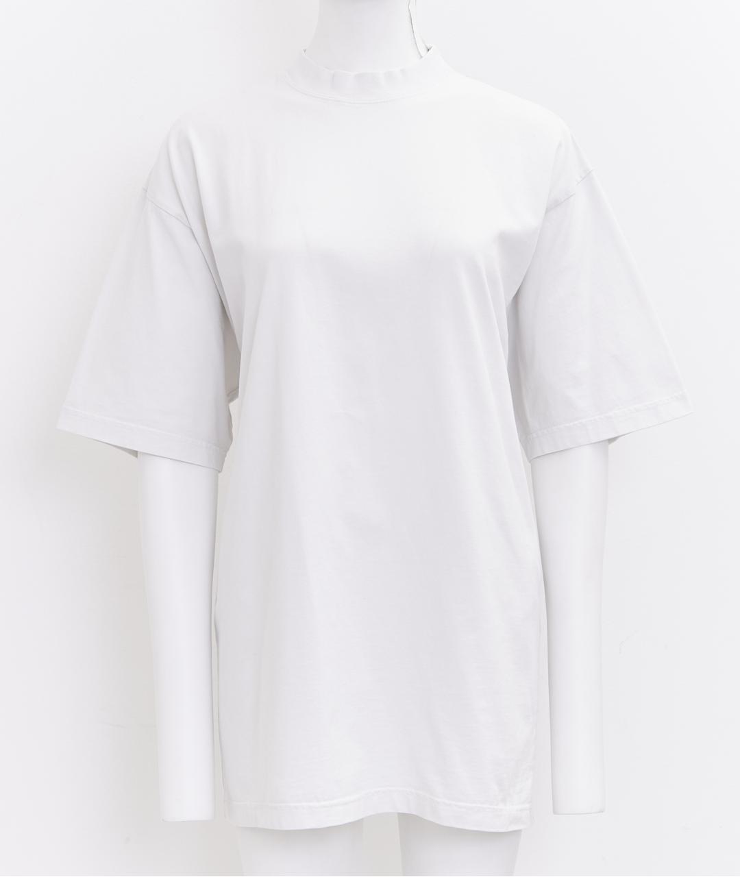 BALENCIAGA Белая хлопковая футболка, фото 8