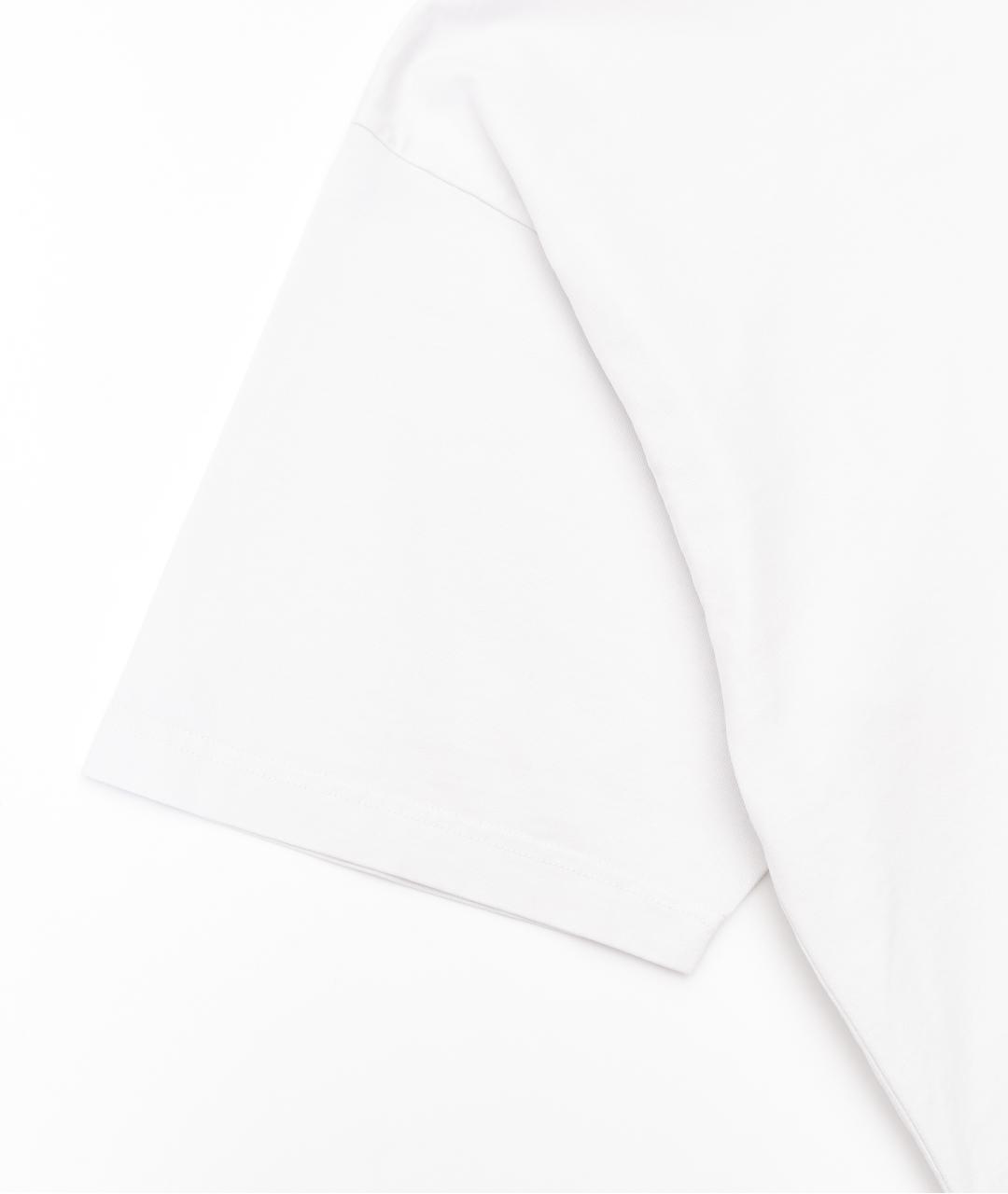 BALENCIAGA Белая хлопковая футболка, фото 4