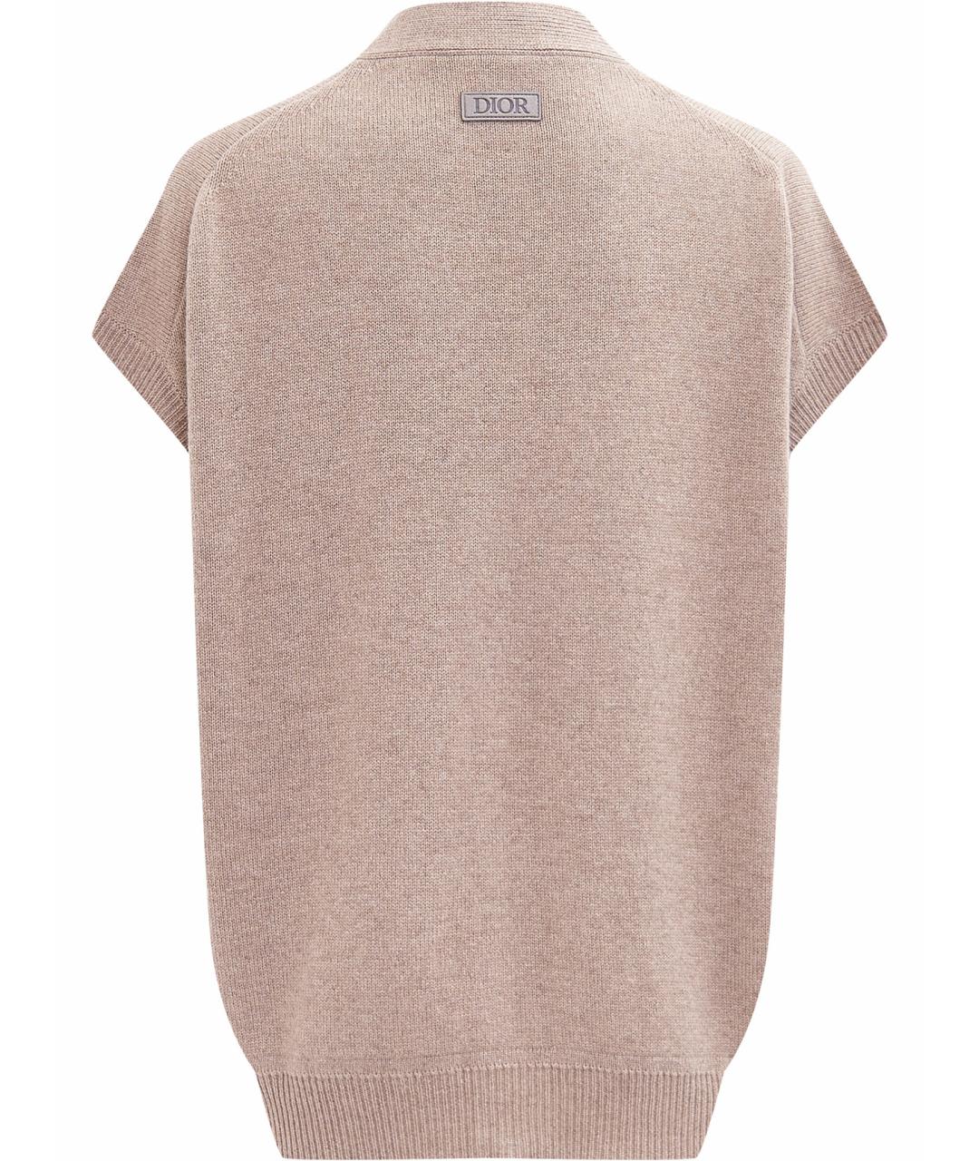 CHRISTIAN DIOR Бежевый кашемировый кардиган, фото 8