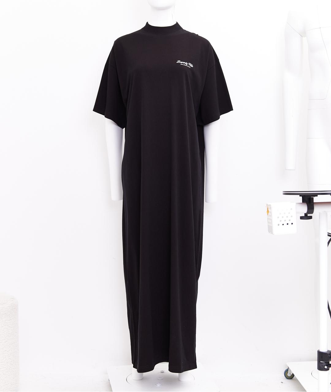 BALENCIAGA Черное хлопковое повседневное платье, фото 7