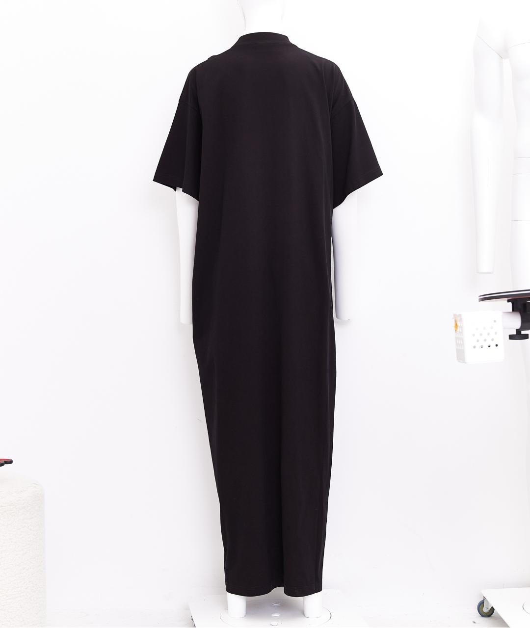 BALENCIAGA Черное хлопковое повседневное платье, фото 2