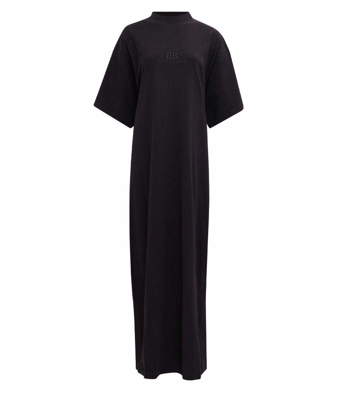 BALENCIAGA Черное хлопковое повседневное платье, фото 8