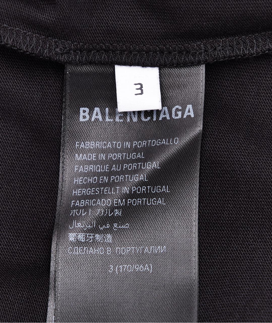 BALENCIAGA Черное хлопковое повседневное платье, фото 6