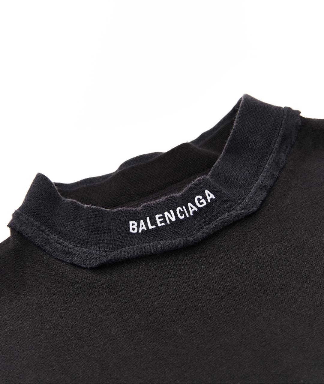 BALENCIAGA Черное хлопковое повседневное платье, фото 4