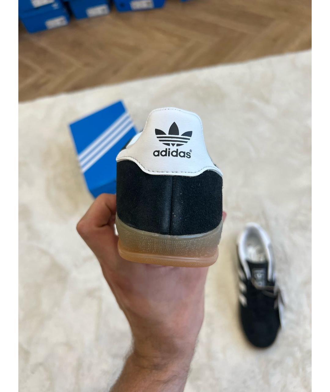 ADIDAS Черные замшевые низкие кроссовки / кеды, фото 5