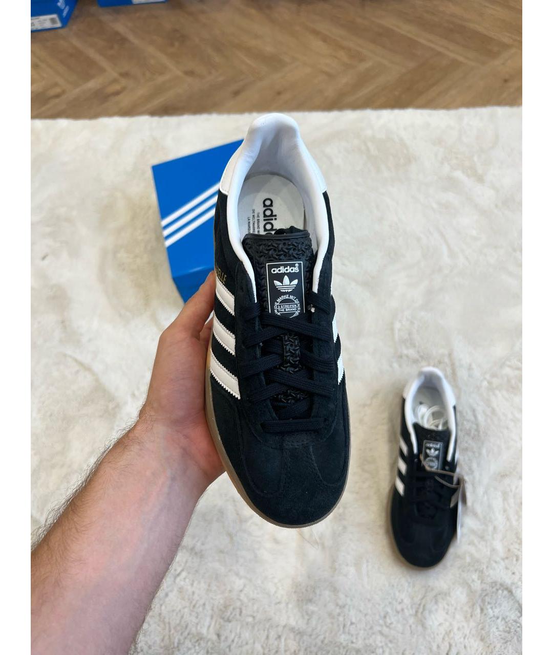 ADIDAS Черные замшевые низкие кроссовки / кеды, фото 4