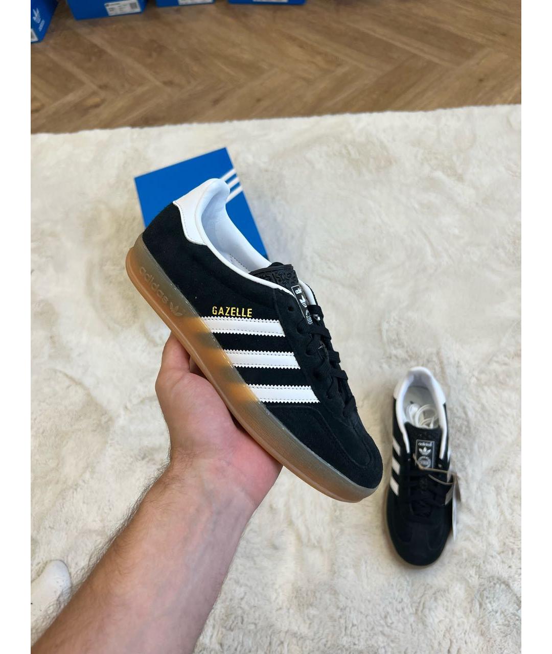 ADIDAS Черные замшевые низкие кроссовки / кеды, фото 3