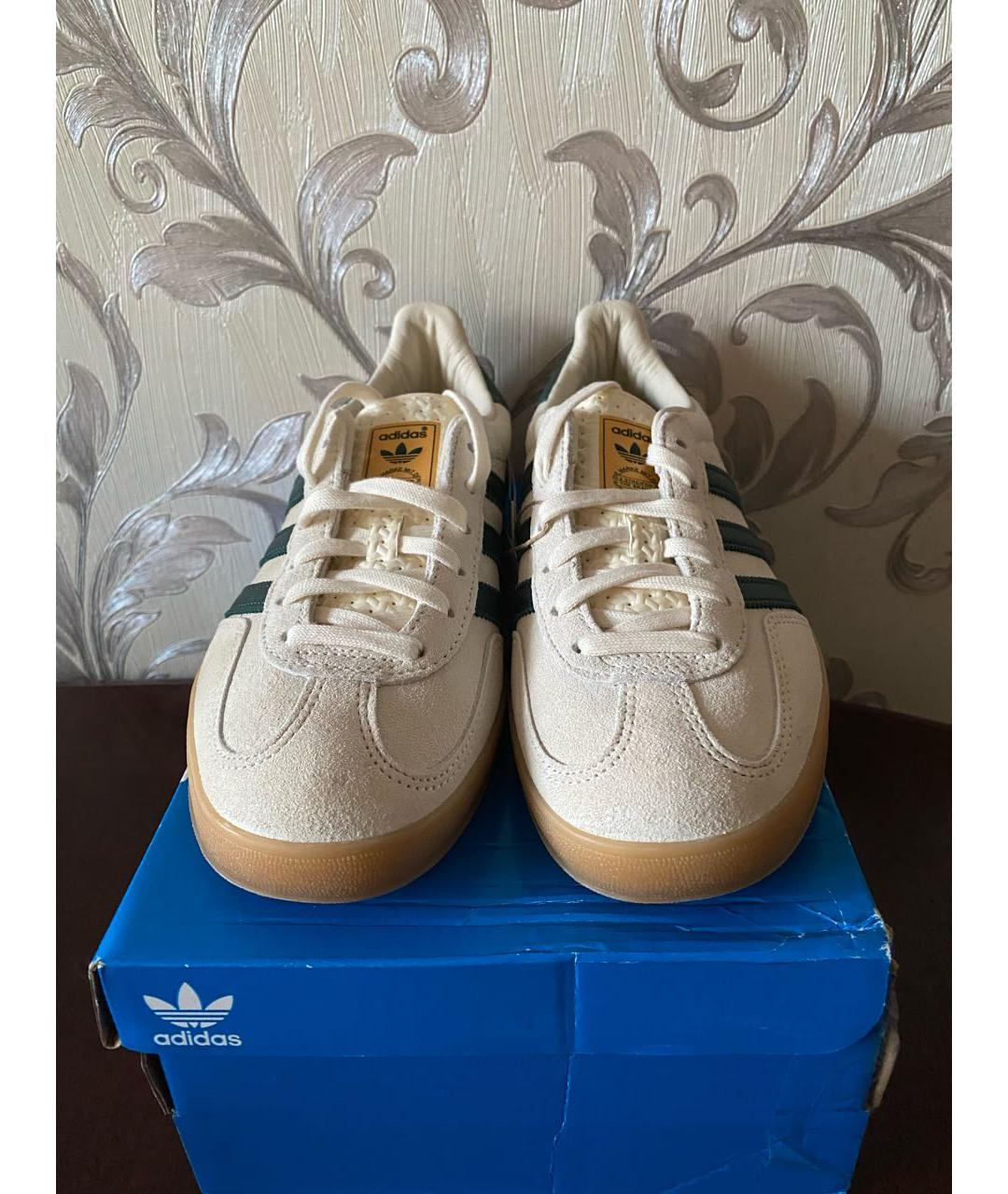 ADIDAS Бежевые замшевые кроссовки, фото 2