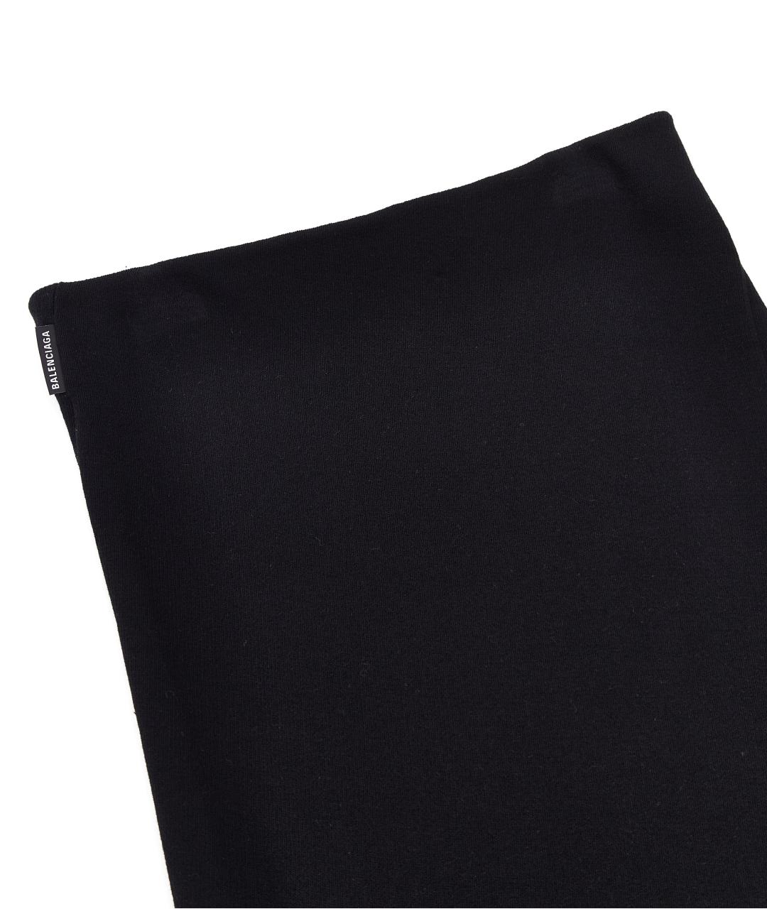 BALENCIAGA Черная вискозная юбка миди, фото 3