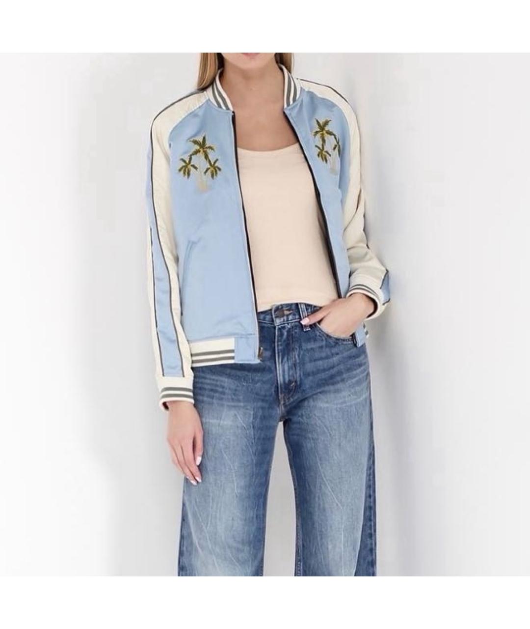 LEVI'S Голубая полиэстеровая куртка, фото 7
