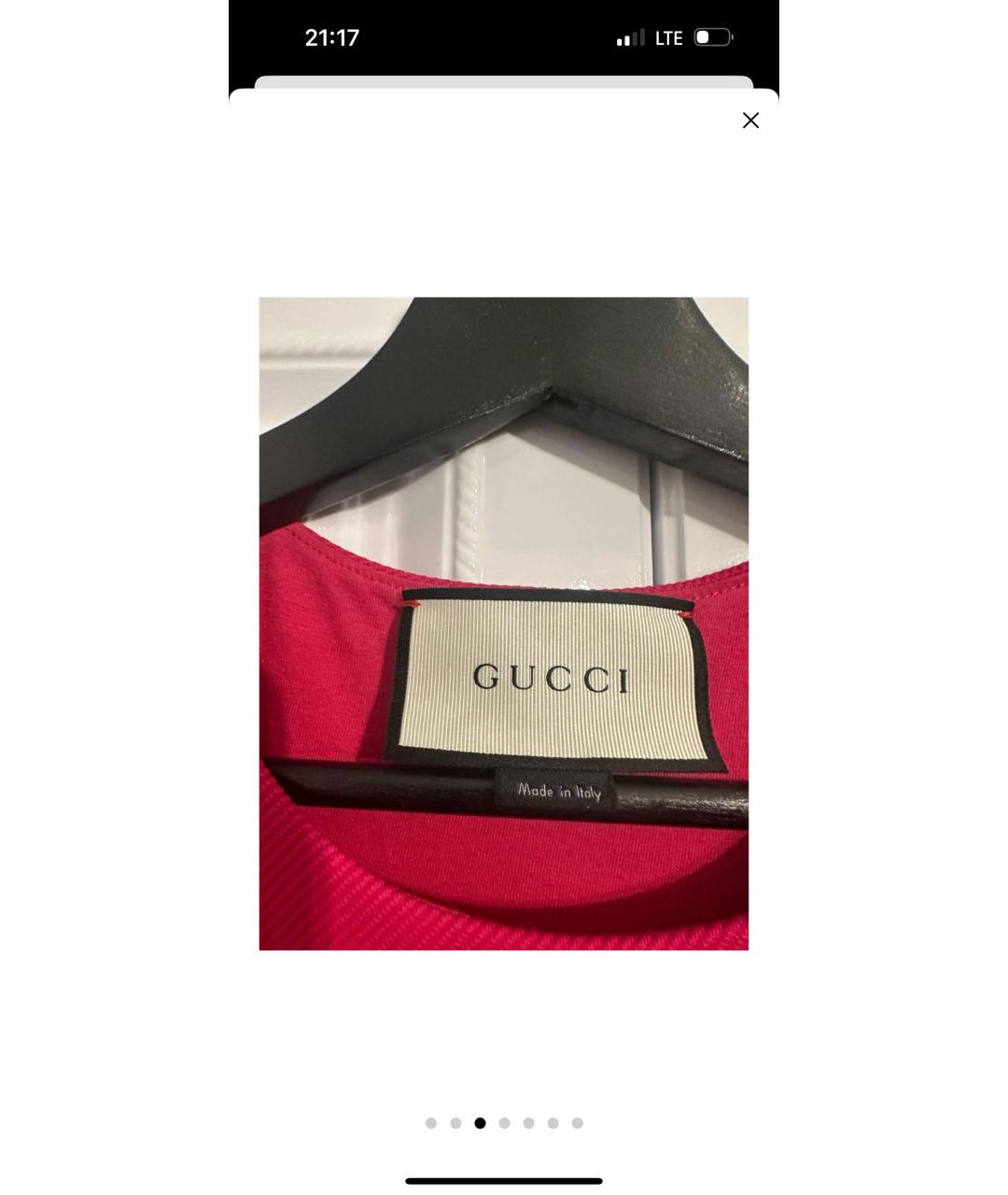 GUCCI Розовое повседневное платье, фото 3