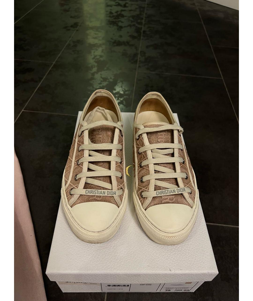 CHRISTIAN DIOR Розовые текстильные кеды, фото 7