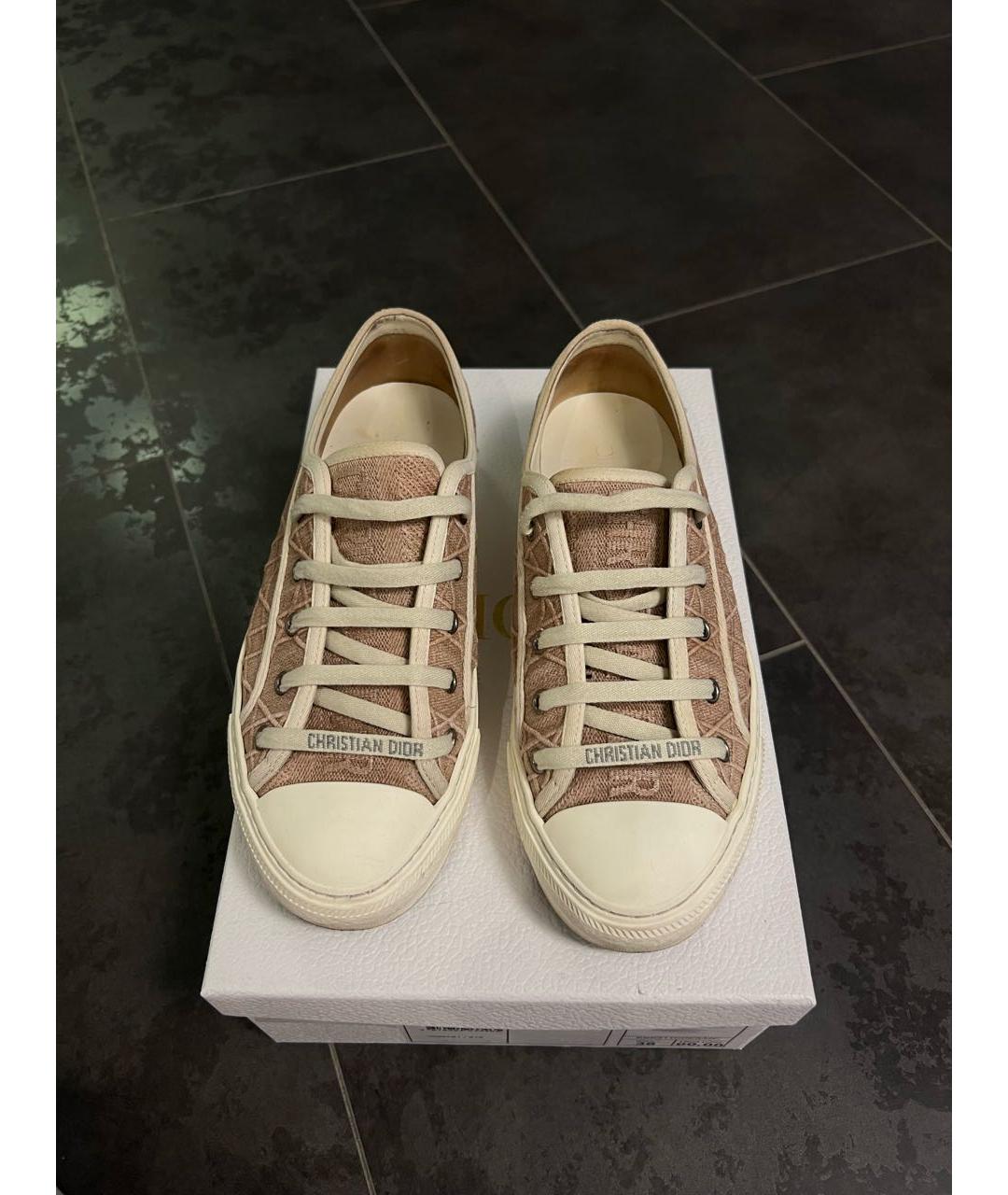 CHRISTIAN DIOR Розовые текстильные кеды, фото 2